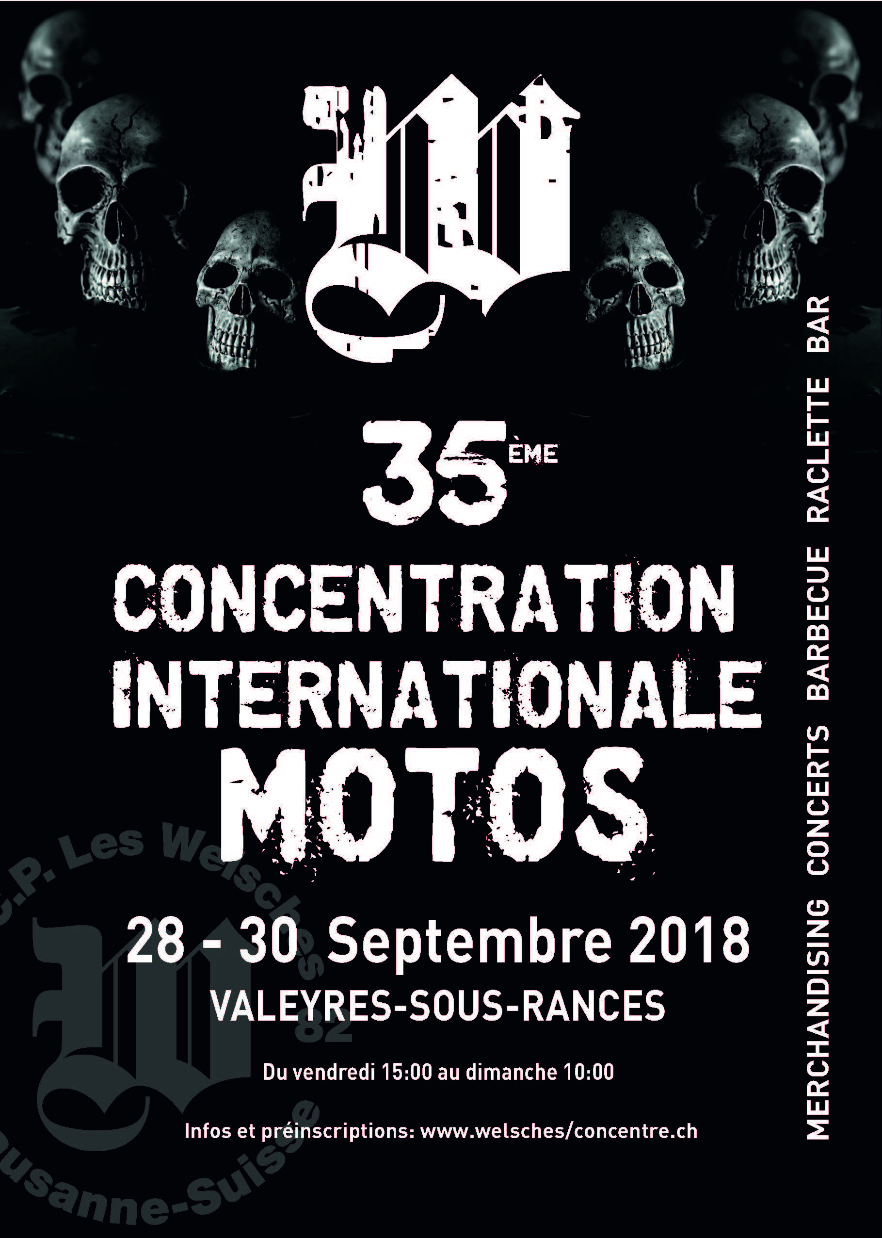 Affiche Concentration moto Welsches 2017